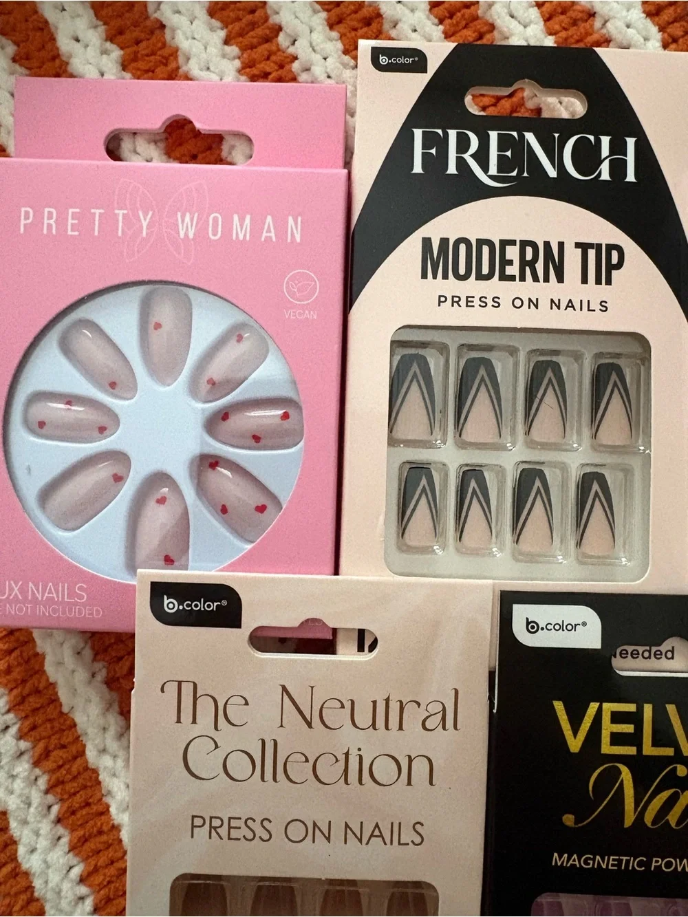 Pink Press-On Nails - Neutral & Pink Designs